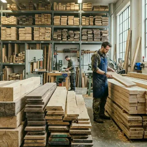 Laub Beere – Holztreppe im Bau